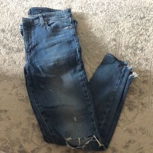 Ripped Lucky Brand skinny jeans